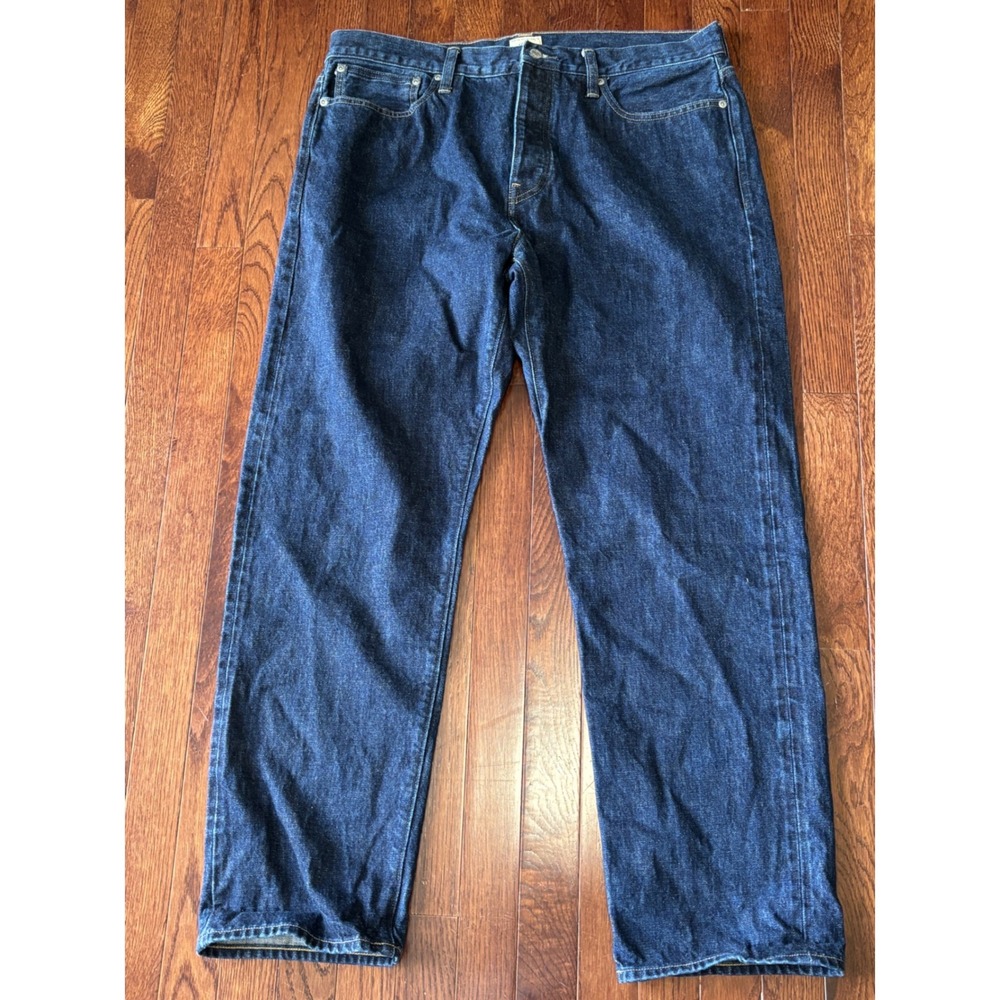 J.Crew BY002 Japanese Selvedge Jeans Men's 36x30 Classic Straight Dark Indigo
